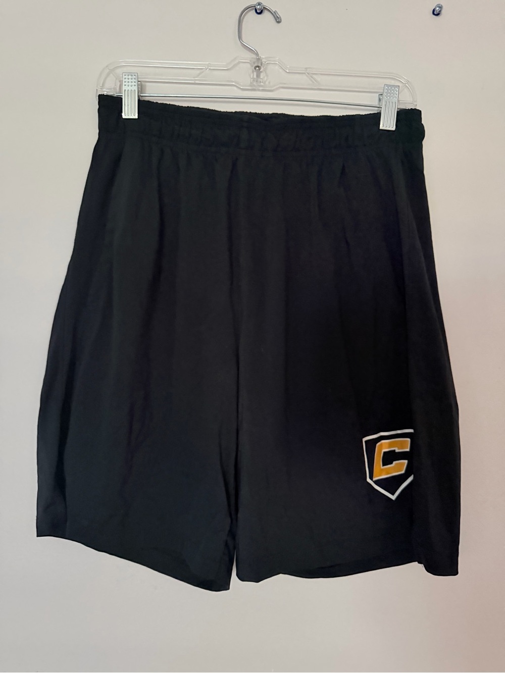 Under Armour Men's Black Athletic Shorts with Yellow 'C' inside Hone Plate